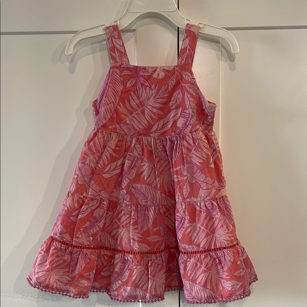 Cat & Jack Pink and White Ruffled Smocked Sundress
